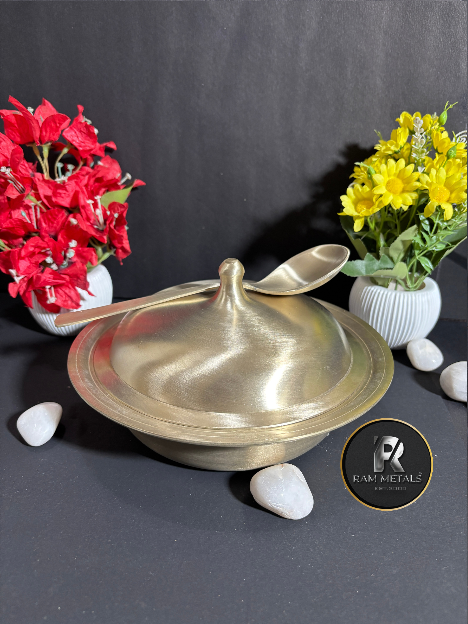 Premium Bronze Donga Dhakkan with Lid - Handcrafted Kansa Serving Bowl Manufacturer in India